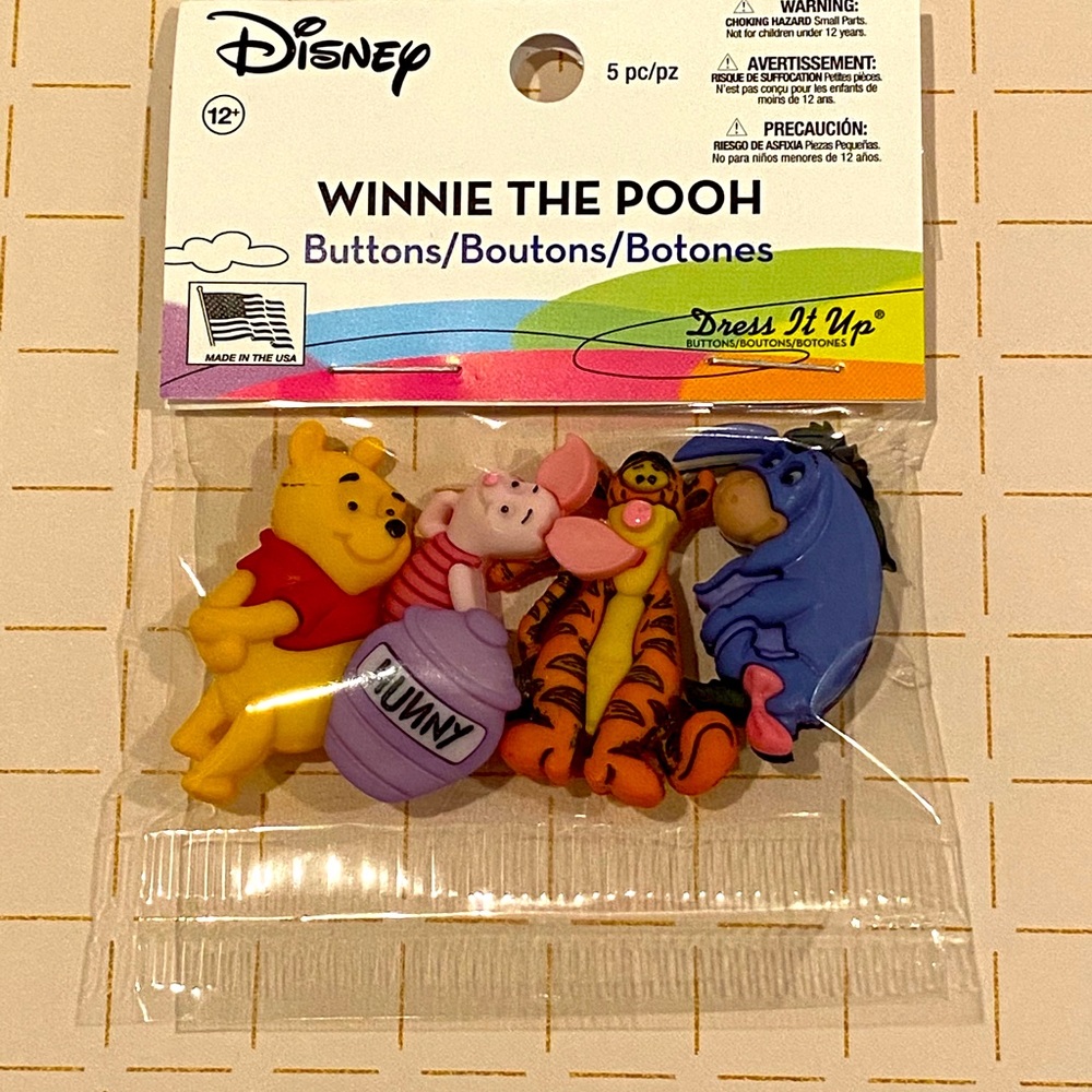 Disney Winnie The Pooh Buttons